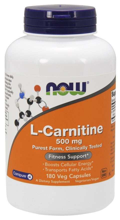NOW Foods L-Carnitine, 500mg 180 vcaps