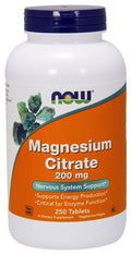NOW Foods Magnesium Citrate, 200mg 250 tablets