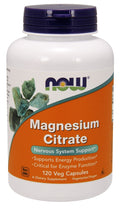 NOW Foods Magnesium Citrate, 400mg 120 vcaps