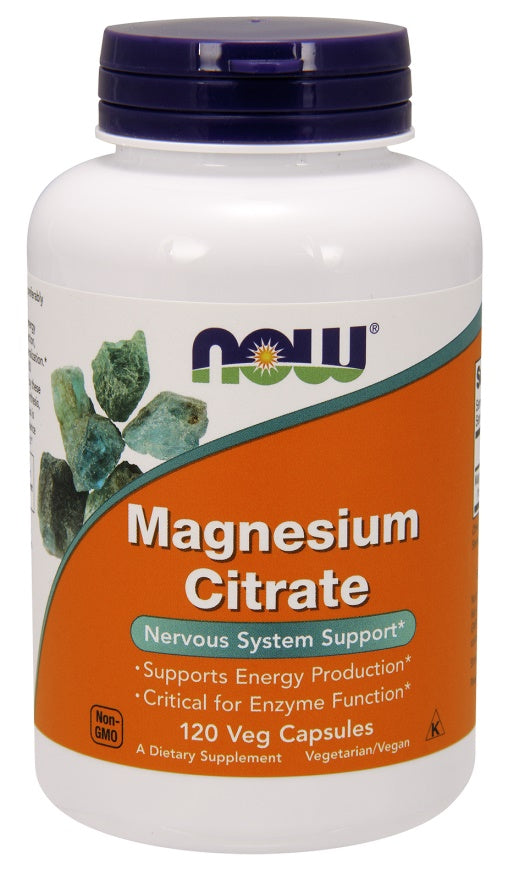 NOW Foods Magnesium Citrate, 400mg 120 vcaps