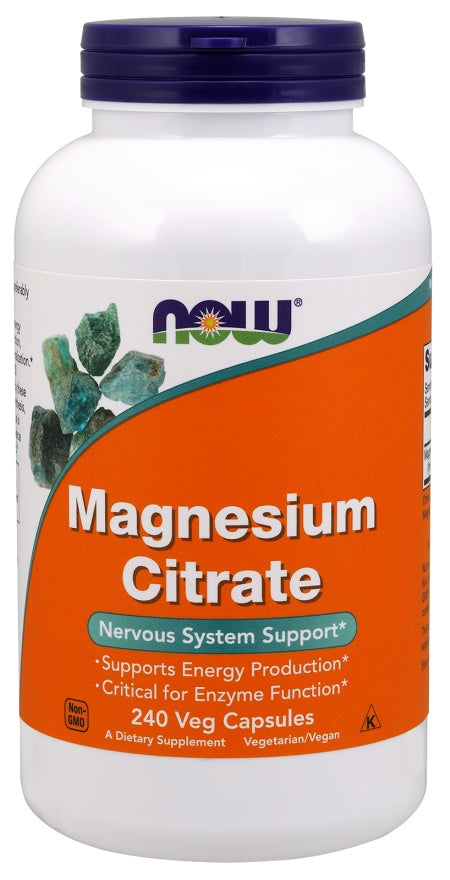 NOW Foods Magnesium Citrate, 400mg 240 vcaps
