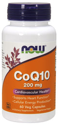 NOW Foods CoQ10, 200mg 60 vcaps