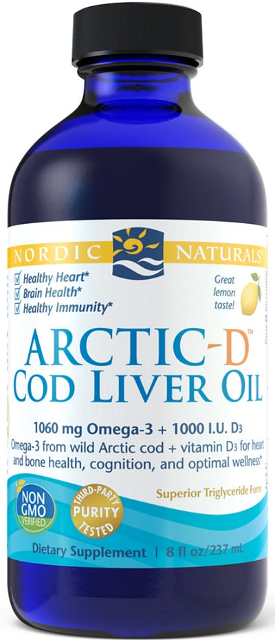 Nordic Naturals Arctic-D Cod Liver Oil, Lemon 237 ml.