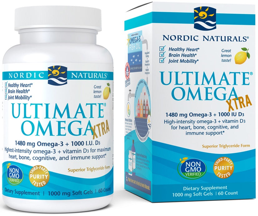 Nordic Naturals Ultimate Omega Xtra, 1480mg Lemon 60 softgels