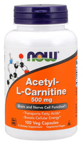 NOW Foods Acetyl-L-Carnitine, 500mg 100 vcaps
