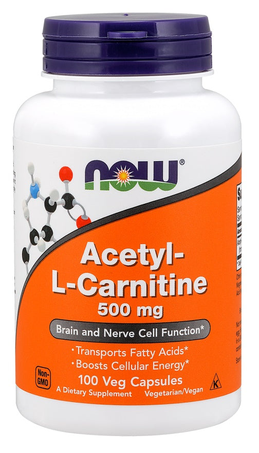 NOW Foods Acetyl-L-Carnitine, 500mg 100 vcaps
