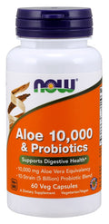 NOW Foods Aloe 10,000 & Probiotics 60 vcaps
