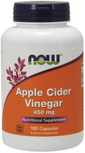 NOW Foods Apple Cider Vinegar, 450mg 180 vcaps