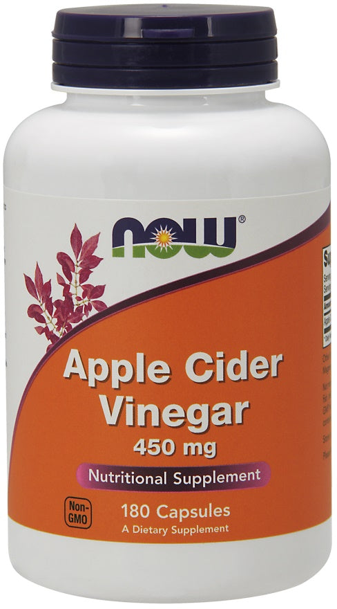 NOW Foods Apple Cider Vinegar, 450mg 180 vcaps