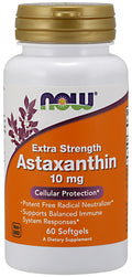 NOW Foods Astaxanthin Extra Strength, 10mg 60 softgels