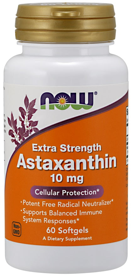 NOW Foods Astaxanthin Extra Strength, 10mg 60 softgels