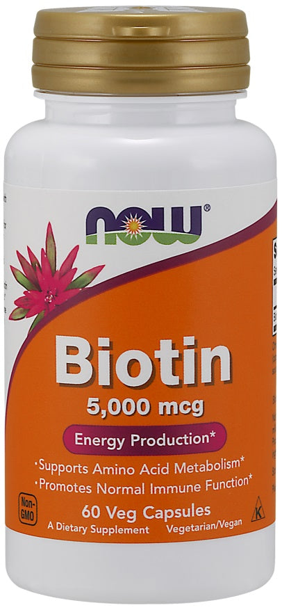 NOW Foods Biotin, 5000mcg 60 vcaps