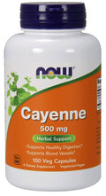 NOW Foods Cayenne, 500mg 100 vcaps