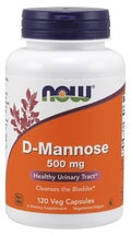 NOW Foods D-Mannose, 500mg 120 vcaps