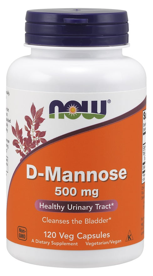 NOW Foods D-Mannose, 500mg 120 vcaps