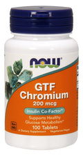 NOW Foods GTF Chromium, 200mcg 100 tablets