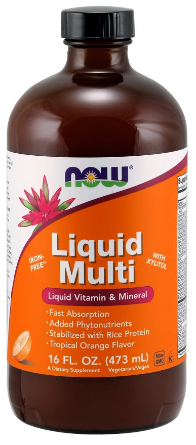 NOW Foods Liquid Multi, Wild Berry (Iron Free) 473 ml.