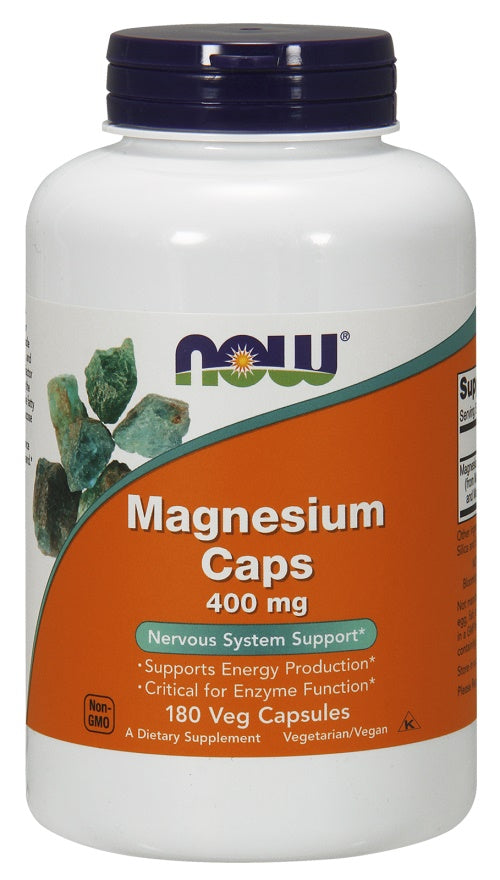 NOW Foods Magnesium, 400mg 180 vcaps