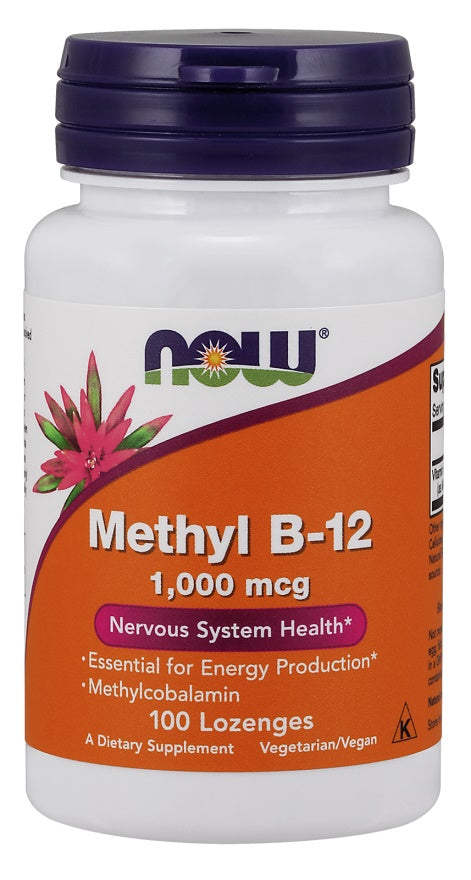 NOW Foods Methyl B-12, 1000mcg 100 lozenges