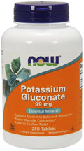 NOW Foods Potassium Gluconate, 99mg 250 tablets