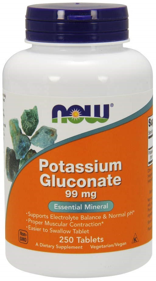 NOW Foods Potassium Gluconate, 99mg 250 tablets