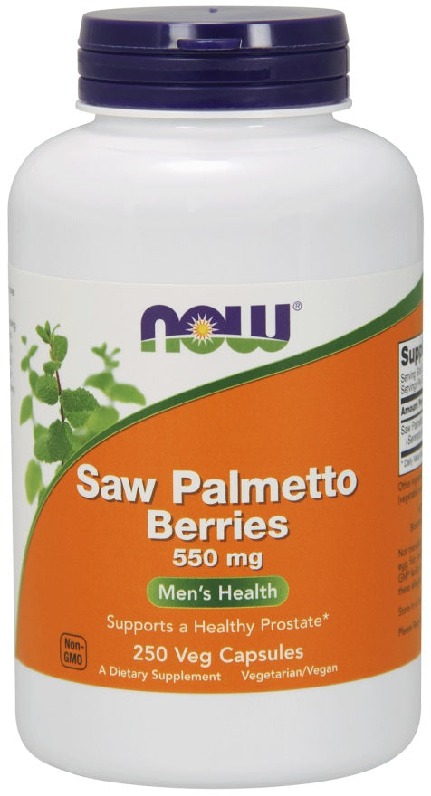 NOW Foods Saw Palmetto Berries, 550mg 250 vcaps