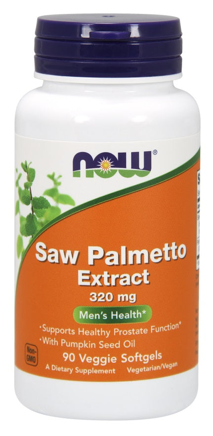 NOW Foods Saw Palmetto Extract with Pumpkin Seed Oil, 320mg 90 veggie softgels