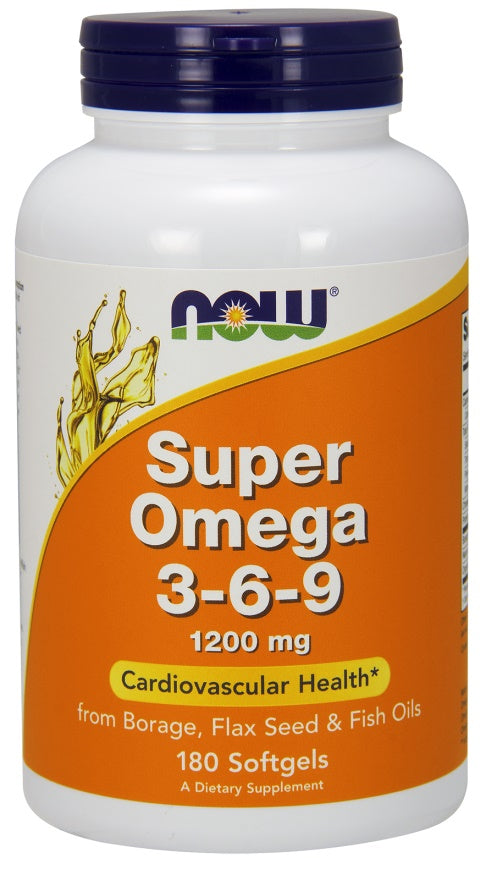 NOW Foods Super Omega 3-6-9, 1200mg 180 softgels