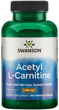 Swanson Acetyl L-Carnitine, 500mg 100 vcaps