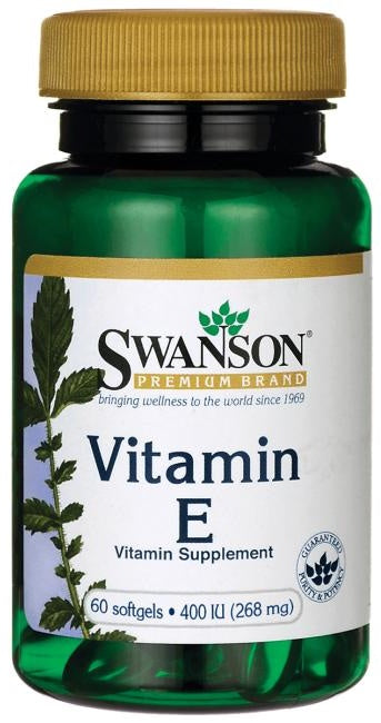 Swanson Vitamin E, 400 IU 60 softgels