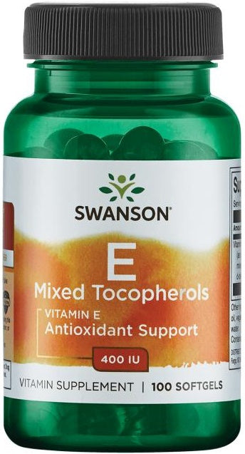 Swanson Vitamin E Mixed Tocopherols, 400 IU 100 softgels