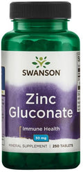 Swanson Zinc Gluconate, 30mg 250 tablets