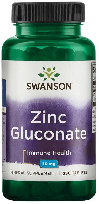 Swanson Zinc Gluconate, 30mg 250 tablets