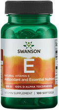 Swanson Vitamin E, 400 IU Natural 100 softgels