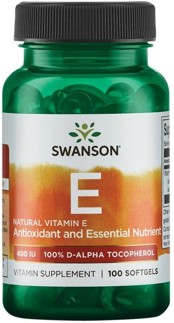 Swanson Vitamin E, 400 IU Natural 100 softgels