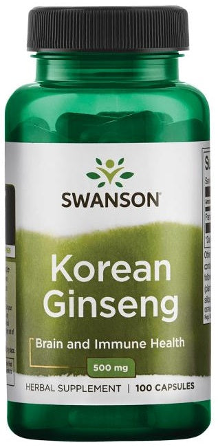 Swanson Korean Ginseng, 500mg 100 caps