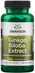 Swanson Ginkgo Biloba Extract, 60mg 120 caps