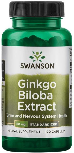 Swanson Ginkgo Biloba Extract, 60mg 120 caps