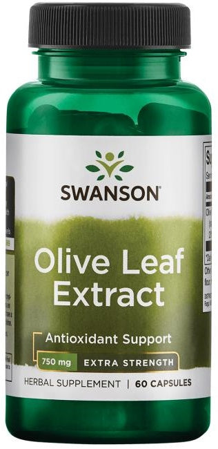Swanson Olive Leaf Extract, 750mg Super Strength 60 caps