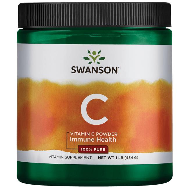 Swanson Vitamin C Powder, 100% Pure 454g