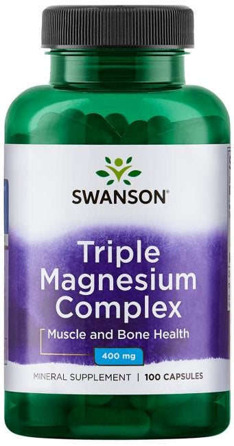 Swanson Triple Magnesium Complex, 400mg 100 caps
