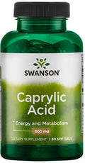 Swanson Caprylic Acid, 600mg 60 softgels