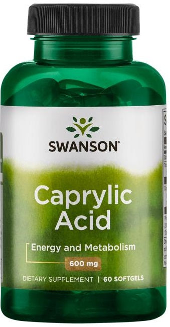 Swanson Caprylic Acid, 600mg 60 softgels