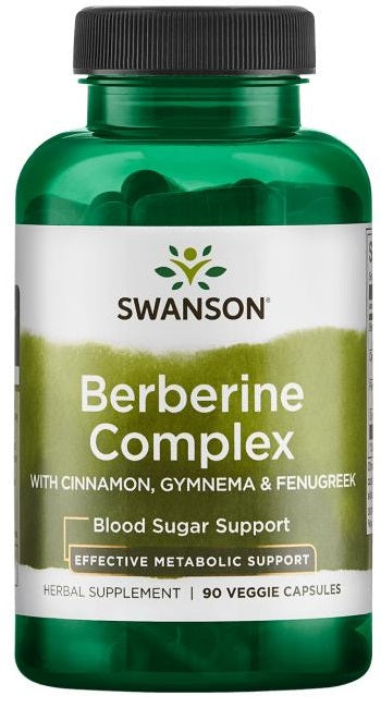Swanson Berberine Complex with Cinnamon, Gymnema & Fenugreek 90 vcaps