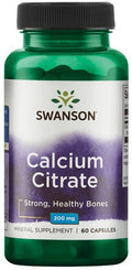 Swanson Calcium Citrate, 200mg 60 caps