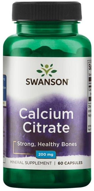 Swanson Calcium Citrate, 200mg 60 caps