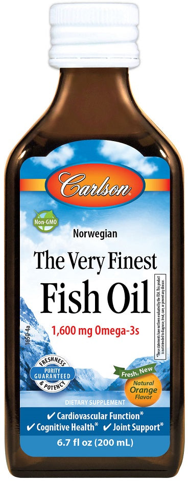 Carlson Labs The Very Finest Fish Oil, Natural Lemon 200 ml.