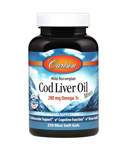 Carlson Labs Cod Liver Oil Minis 280mg 250 mini softgels