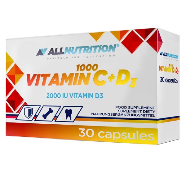 Allnutrition Vitamin C 1000 + D3 30 caps