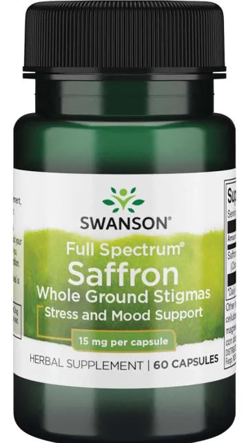 Swanson Full Spectrum Saffron, 15mg 60 caps